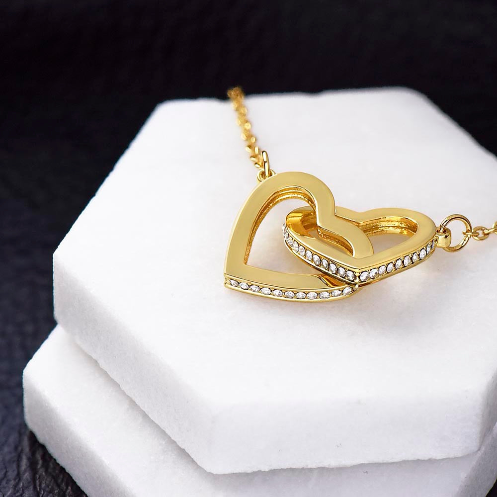 Interlocking Hearts Necklace, Gift to Daughter from Mom or Dad -