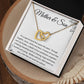 Mother and Son Interlocking Hearts Necklace, Gift to Mom from Son - Mother's Day, Mom Birthday, Christmas