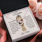 Interlocking Hearts Necklace, Gift to Daughter from Mom - lion pink hearts - Valentines, Birthday, Graduation, Christmas, I am Proud of You