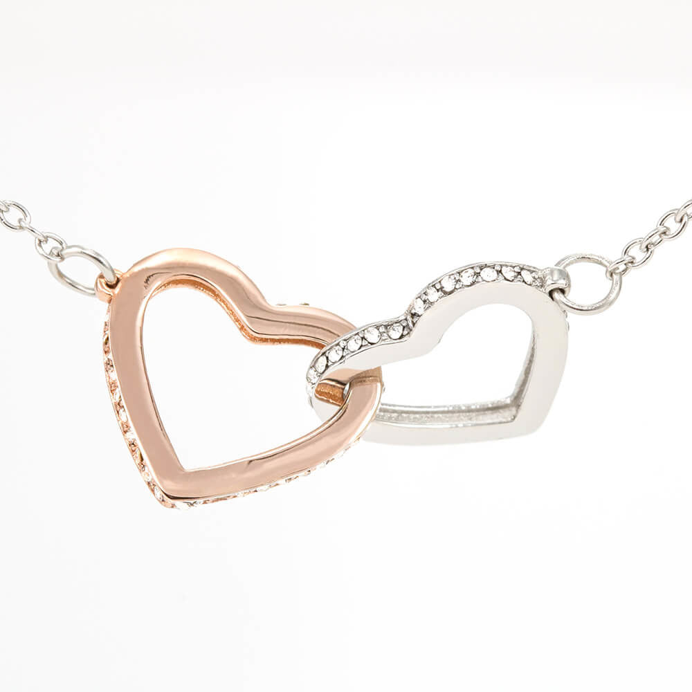 Interlocking Hearts Necklace, Gift to Mom - Mothers Day, Birthday, Easter, Thank You Gift