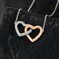 Interlocking Heart Necklace, Gift to Granddaughter from Grandma or Grandpa - Hearts and Stars