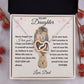 Interlocking Hearts Necklace, Gift to Daughter from Dad - lion pink hearts - Valentine, Birthday, Christmas, I Love You