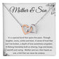 Mother and Son Interlocking Hearts Necklace, Gift to Mom from Son - Mother's Day, Mom Birthday, Christmas