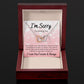 Interlocking Hearts Necklace, Gift to Wife, Girlfriend, Soulmate - Apology I'm Sorry Gift