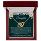 Interlocking Hearts Necklace, GIFT TO MY BEAUTIFUL DAUGHTER POEM from Mom Or Dad - Special Bond