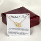Mother and Son Interlocking Hearts Necklace, Gift to Mom from Son - Mother's Day, Mom Birthday, Christmas