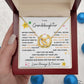 Interlocking Heart Necklace, Gift to Granddaughter from Grandma or Grandpa - Hearts and Stars
