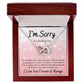 Interlocking Hearts Necklace, Gift to Wife, Girlfriend, Soulmate - Apology I'm Sorry Gift