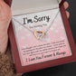 Interlocking Hearts Necklace, Gift to Wife, Girlfriend, Soulmate - Apology I'm Sorry Gift