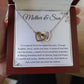 Mother and Son Interlocking Hearts Necklace, Gift to Mom from Son - Mother's Day, Mom Birthday, Christmas