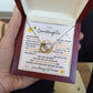Interlocking Heart Necklace, Gift to Granddaughter from Grandma or Grandpa - Hearts and Stars