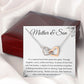 Mother and Son Interlocking Hearts Necklace, Gift to Mom from Son - Mother's Day, Mom Birthday, Christmas