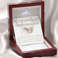 Interlocking Hearts Necklace, Gift to Granddaughter - Connection of Hearts - Birthday, Gradua