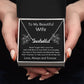 Custom Name Necklace, Gift to Wife - Black - Valentines, Birthday, Anniversary, Christmas