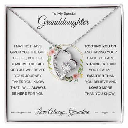 Forever Love Heart Necklace, GIFT TO GRANDDAUGHTER from Grandma - Gift of Life