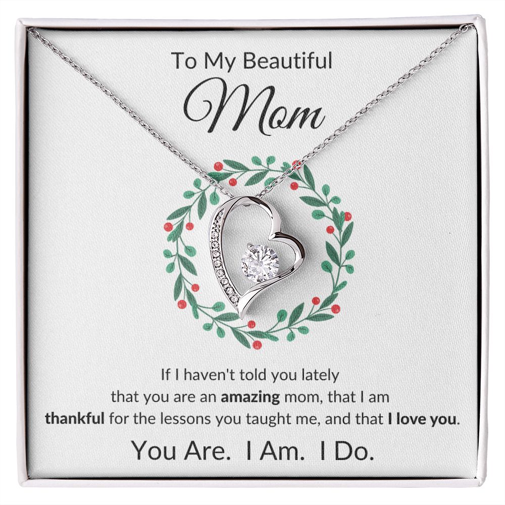 Forever Heart Necklace, GIFT FOR MOM - Wreath