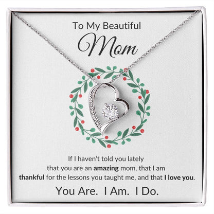 Forever Heart Necklace, GIFT FOR MOM - Wreath