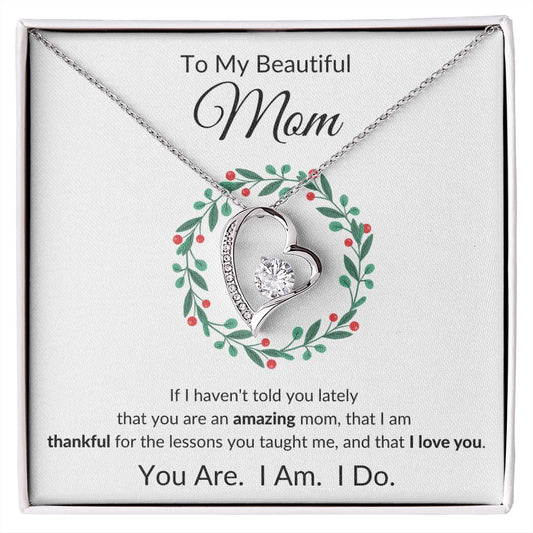 Forever Heart Necklace, GIFT FOR MOM - Wreath