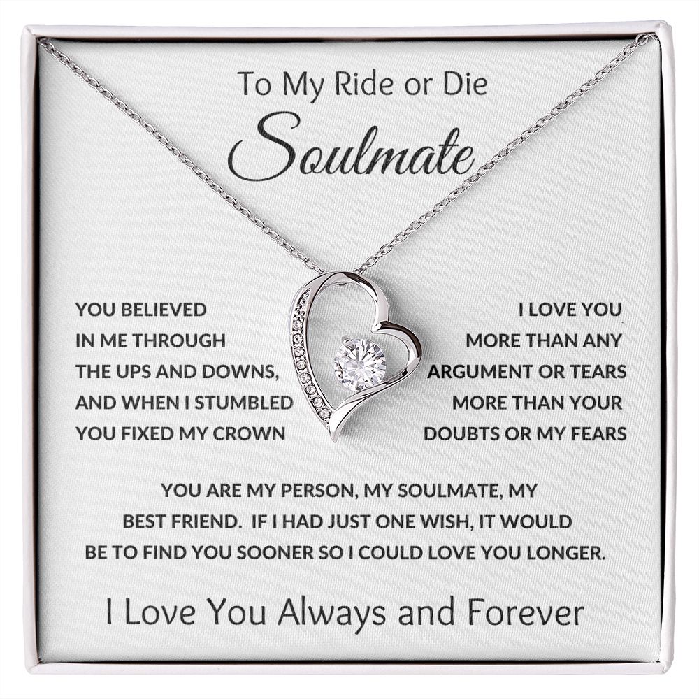 Forever Love Necklace, GIFT TO RIDE OR DIE SOULMATE - You are my Person