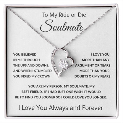 Forever Love Necklace, GIFT TO RIDE OR DIE SOULMATE - You are my Person