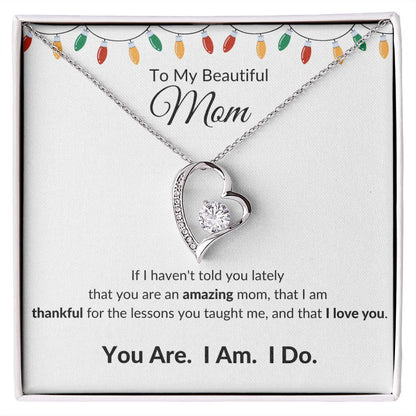 Forever Love Heart Necklace, GIFT FOR MOM - Lights - CHRISTMAS, NEW YEAR, BIRTHDAY