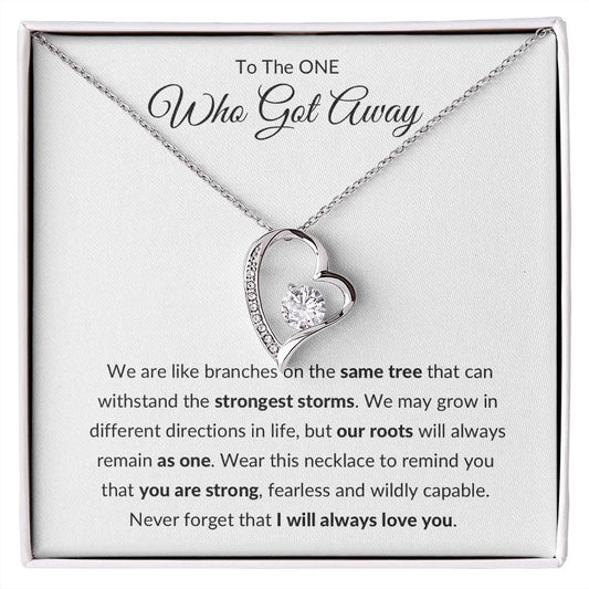 Forever Love Necklace, Gift to Ex Wife, Girlfriend - One Who Got Away Branches of Tree