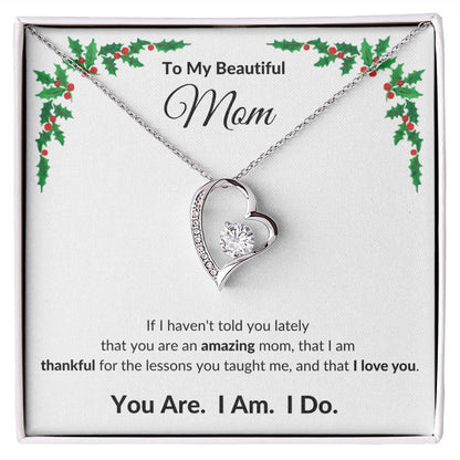 Forever Love Heart Necklace, GIFT FOR MOM - Mistle Toe, CHRISTMAS
