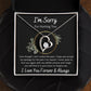 Forever Love Necklace, Apology / I'm Sorry Gift, Black - To Wife, To Girlfriend, To Daughter, To Mom, To Sister, To Ex, To Mistress