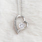 Forever Love Necklace, I'm Sorry Apology Gift for Girlfriend, Wife, Soulmate, Ex, Mom, Sister, Friend - Pink Hearts