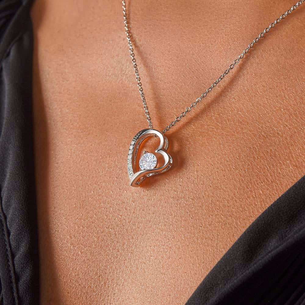 Forever Love Heart Necklace, To My Smokin Hot Wife - Grey