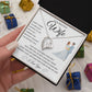 Forever Love Heart Necklace, GIFT TO WIFE - I Can't Live Without You Blue
