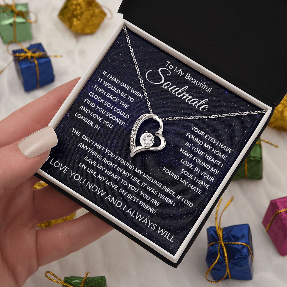 Forever Love Necklace, Gift to Soulmate, Space - Valentines, Birthday, Anniversary, Christmas