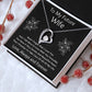 Forever Love Necklace, Gift for Future Wife / Fiancé - Black - Valentines, Birthday, Christmas, Wedding