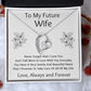 Forever Love Necklace, Gift to Future Wife / Fiancé - white - Valentines, Birthday, Christmas, Wedding