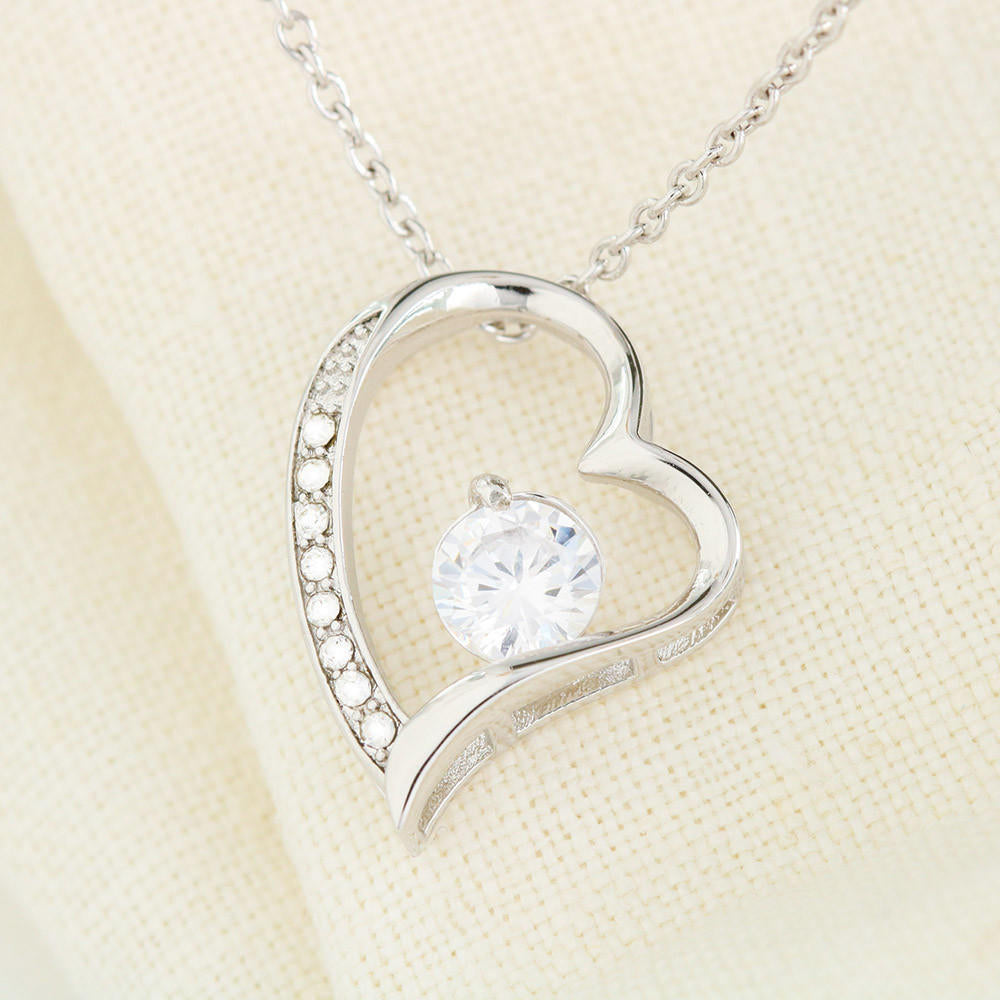 Forever Love Necklace, I'm Sorry Apology Gift for Girlfriend, Wife, Soulmate, Ex, Mom, Sister, Friend - Pink Hearts