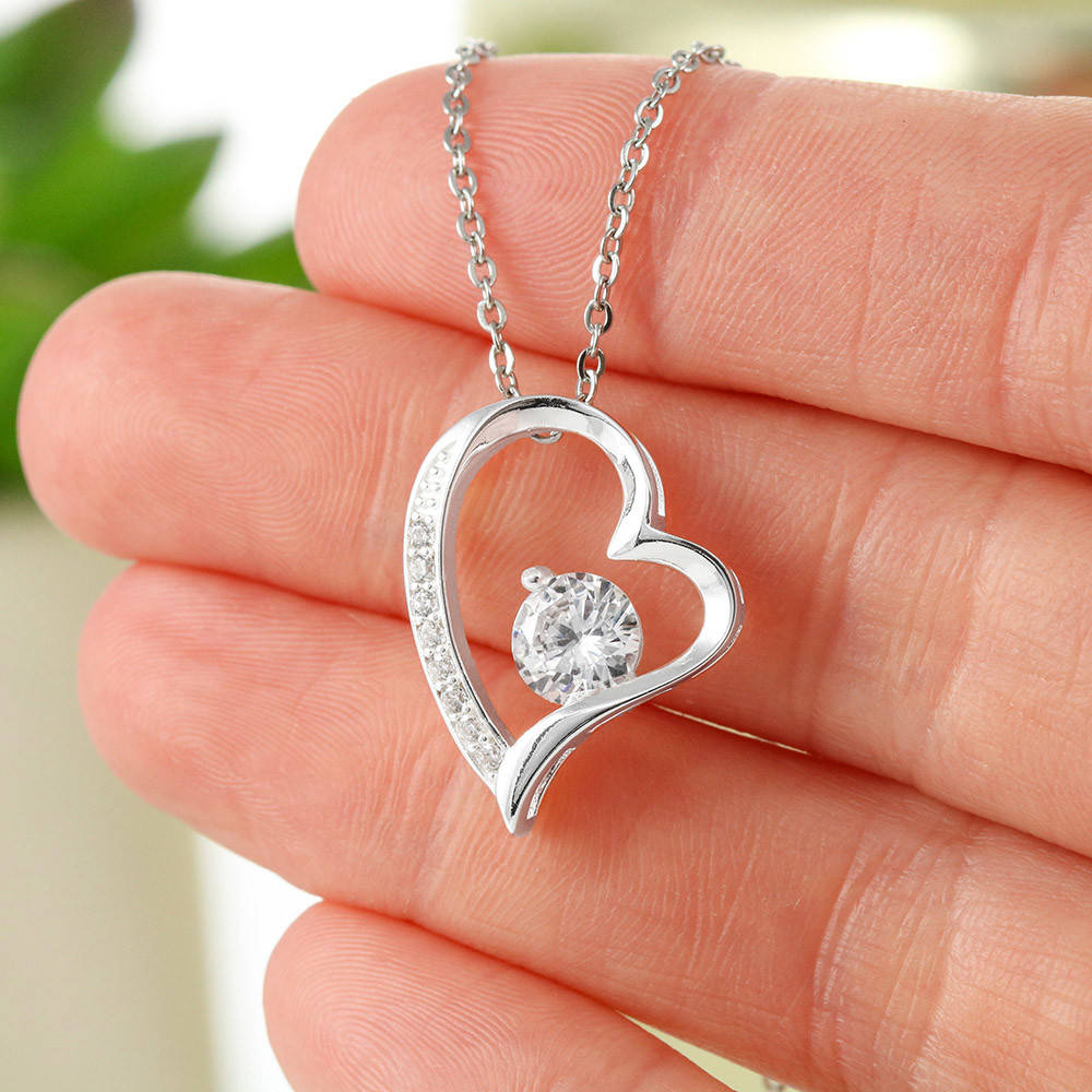 Forever Love Heart Necklace, To My Smokin Hot Wife - Grey