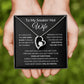 Forever Love Heart Necklace, Gift to Smokin Hot Wife - Black