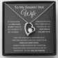 Forever Love Heart Necklace, To My Smokin Hot Wife - Grey