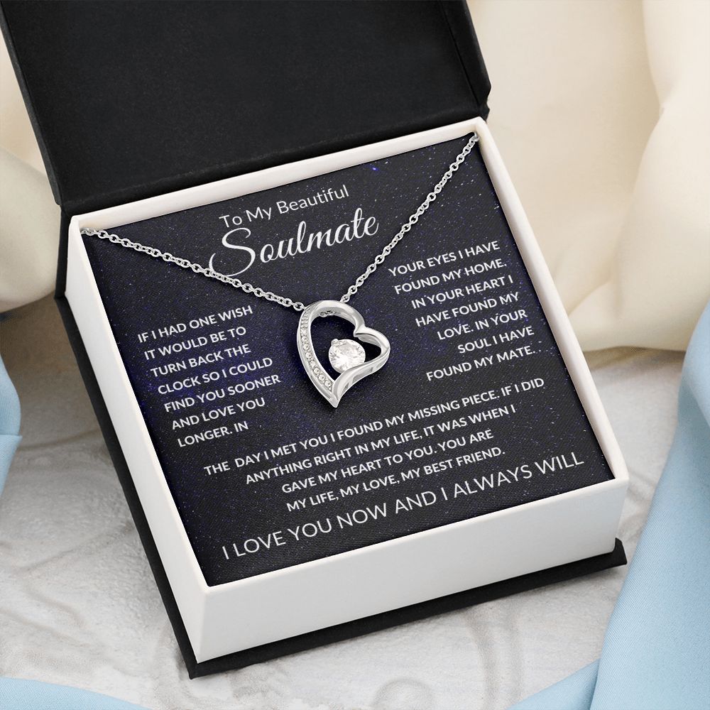 Forever Love Necklace, Gift to Soulmate, Space - Valentines, Birthday, Anniversary, Christmas
