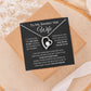 Forever Love Heart Necklace, Gift to Smokin Hot Wife - Black