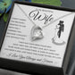 Forever Love Heart Necklace , GIFT TO WIFE - Can't Live Without You, Black Image