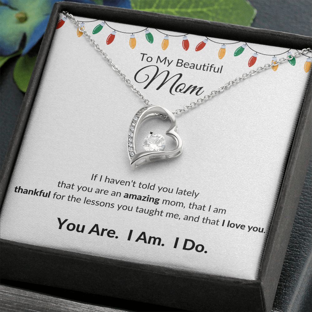 Forever Love Heart Necklace, GIFT FOR MOM - Lights - CHRISTMAS, NEW YEAR, BIRTHDAY