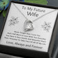 Forever Love Necklace, Gift to Future Wife / Fiancé - white - Valentines, Birthday, Christmas, Wedding