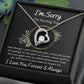 Forever Love Necklace, Apology / I'm Sorry Gift, Black - To Wife, To Girlfriend, To Daughter, To Mom, To Sister, To Ex, To Mistress