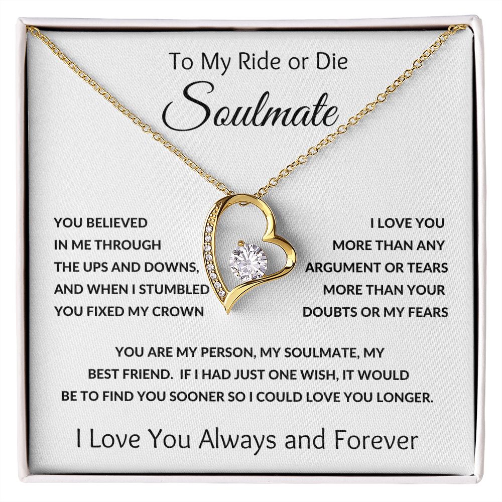Forever Love Necklace, GIFT TO RIDE OR DIE SOULMATE - You are my Person