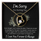 Forever Love Necklace, Apology / I'm Sorry Gift, Black - To Wife, To Girlfriend, To Daughter, To Mom, To Sister, To Ex, To Mistress