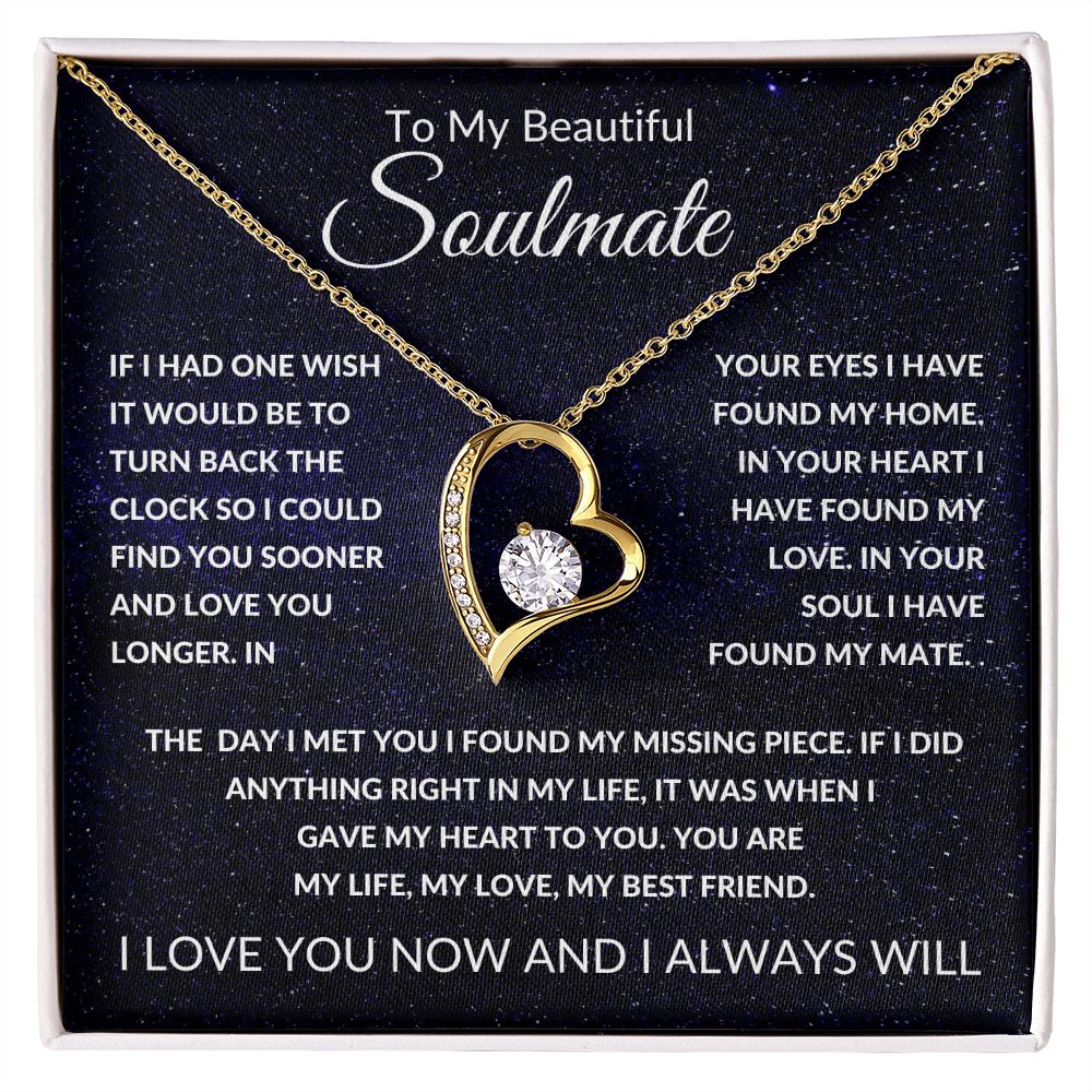 Forever Love Necklace, Gift to Soulmate, Space - Valentines, Birthday, Anniversary, Christmas