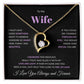 Forever Love Heart Necklace, GIFT TO WIFE - I Love You Purple