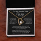 Forever Love Heart Necklace, Gift to Smokin Hot Wife - Black