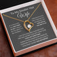 Forever Love Heart Necklace, To My Smokin Hot Wife - Grey
